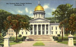 The Vermont State Capitol Building Postcard