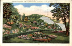 Flower Gardens And Conservatory Soliders Home Dayton, OH Postcard Postcard