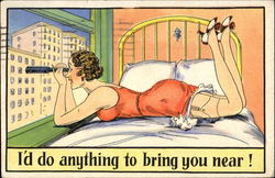 I'D Doing Anything To Bring You Near! Romance & Love Postcard Postcard