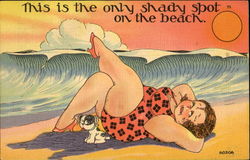 This Is The Only Shady Spot On The Beach Postcard