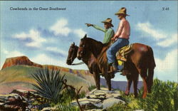 Cowhands In The Great Southwest Cowboy Western Postcard Postcard