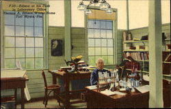 Edison At His Desk In Laboratory Office Fort Myers, FL Postcard Postcard