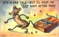 Mousetrap Comic, Funny Postcard Postcard