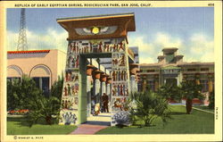 Replica Of Early Egyptian Shrine, Rosicrucian Park Postcard