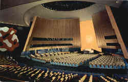 General Assembly Hall in United Nations Head guarters Postcard