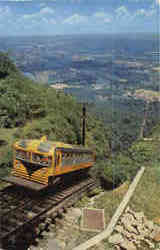 View of the Incline from the Station at the top of Lookout Mountain Postcard