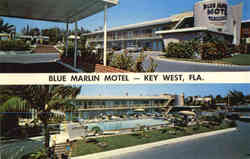 Blue Marlin Motel, Simonton St. Postcard