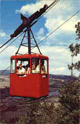 Tram car near summit of Prospect Mt. Postcard