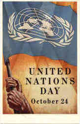 United Nations Day Poster Advertising Postcard Postcard