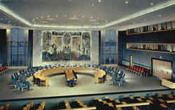 United Nations Security Council Chamber Postcard