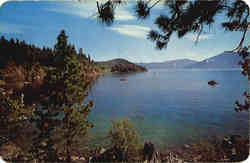 Whiskey Rock on Lake Pend Oreille Idaho Postcard Postcard