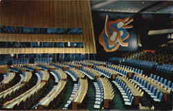 United Nations General Assembly Hall Postcard