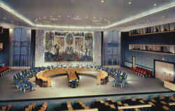 United Nations Security Council Chamber Postcard