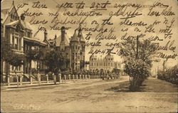 Broadway Looking East Galveston, TX Postcard Postcard