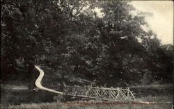 Rustic Bridge, State Normal School Macomb, IL Postcard Postcard