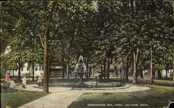 Greenwood Ave, Park Jackson, MI Postcard Postcard