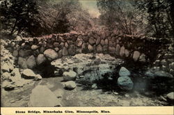 Stone Bridge, Minnehaha Glen Minneapolis, MN Postcard Postcard