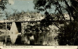 Bridge Over Wabash River Near Effingham Postcard