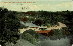 Bridge And Lake, Franklin Park Boston, MA Postcard Postcard