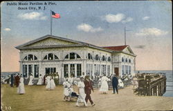 Public Music Pavilion & Pier Ocean City, NJ Postcard Postcard