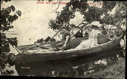 Two Girls in Fishing in Rowboat Sacramento, CA Postcard Postcard