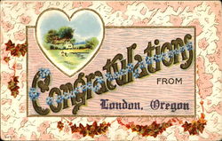 Congratulations From London Oregon Postcard Postcard