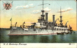 U. S. Battleship Kearsage Postcard