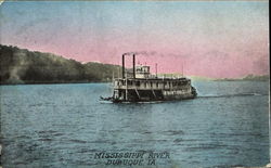 Mississippi River Dubuque, IA Postcard Postcard