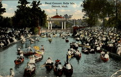 Band Concert Belle Isle Detroit, MI Postcard Postcard