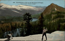 Snowballing In July On The Mountains Of Oregon Scenic, OR Postcard Postcard