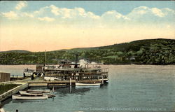 Boat Landing Lake Station, Lake Sunapee Postcard