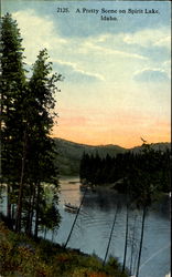 A Pretty Scene On Spirit Lake Scenic, ID Postcard Postcard