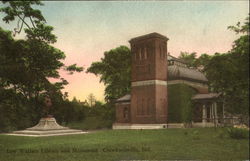 Lew Wallace Library and Monument Crawfordsville, IN Postcard Postcard