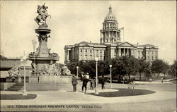 Pioneer Monument And State Capitol Postcard