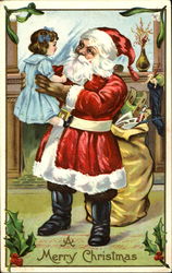 A Merry Christmas Santa Claus Postcard Postcard