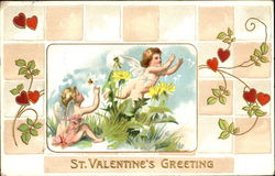 St. Valentine's Greeting Cherubs Postcard