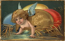 Easter Greetings Postcard