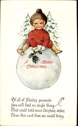 A Merry Christmas Children Postcard Postcard