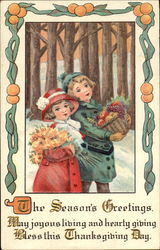 The Season's Greetings Children Postcard Postcard