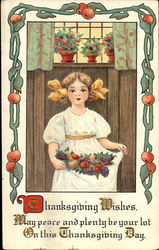 Thanksgiving Wishes Children Postcard Postcard