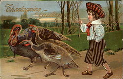 Thanksgiving Greetings Children Postcard Postcard