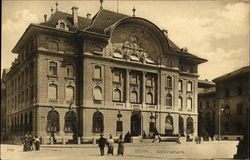 People at National Bank Bern, Switzerland Postcard Postcard