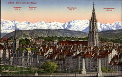 Bern und die Alpen Switzerland Postcard Postcard