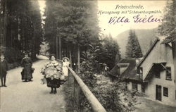 Friedrichroda, Herzogsweg mit Schauenburgmühle Germany Postcard Postcard