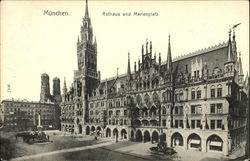 Munich. City Hall and Marienplatz Postcard