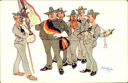 German military men Postcard