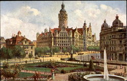 New City Hall, Leipzig Postcard