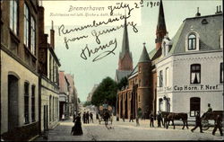 Keilsstrasse mit luth. kirche und kath. kirche Bremerhaven, Germany Postcard Postcard