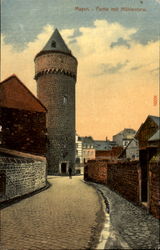 Partie mit muhlenturm Postcard