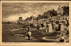 Nordseebad Borkum. Zeltstrand Germany Postcard Postcard